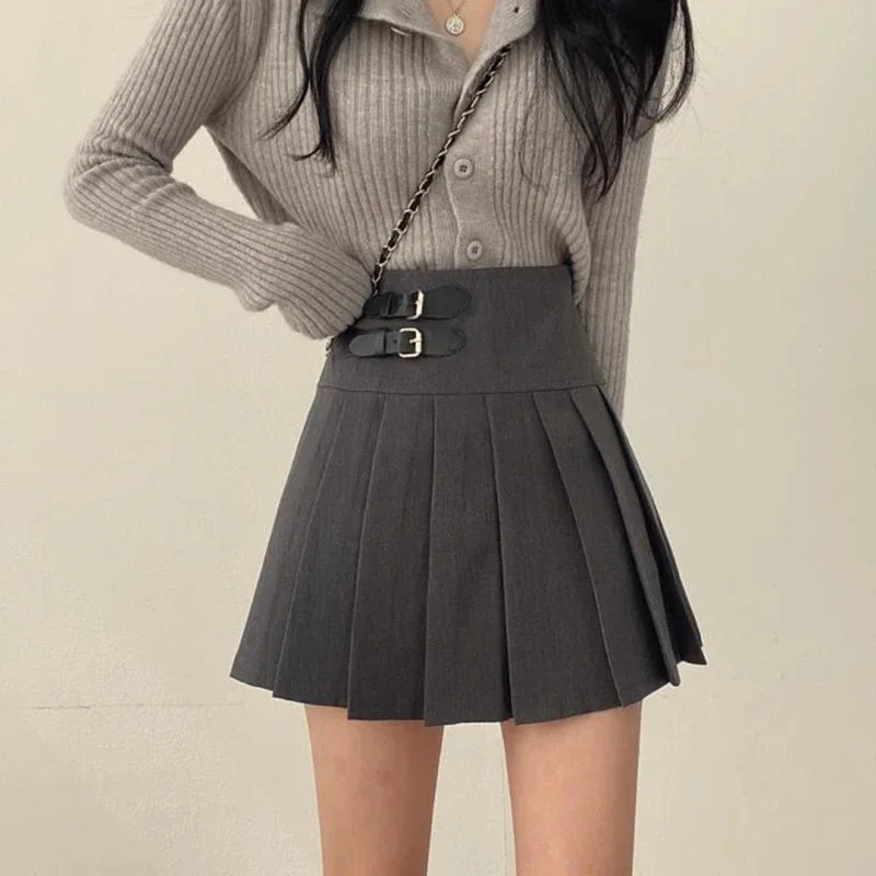 Women Skirts High Waist Retro All-match Slim Hipsters Young Style Design Streetwear Cool Girls Casual