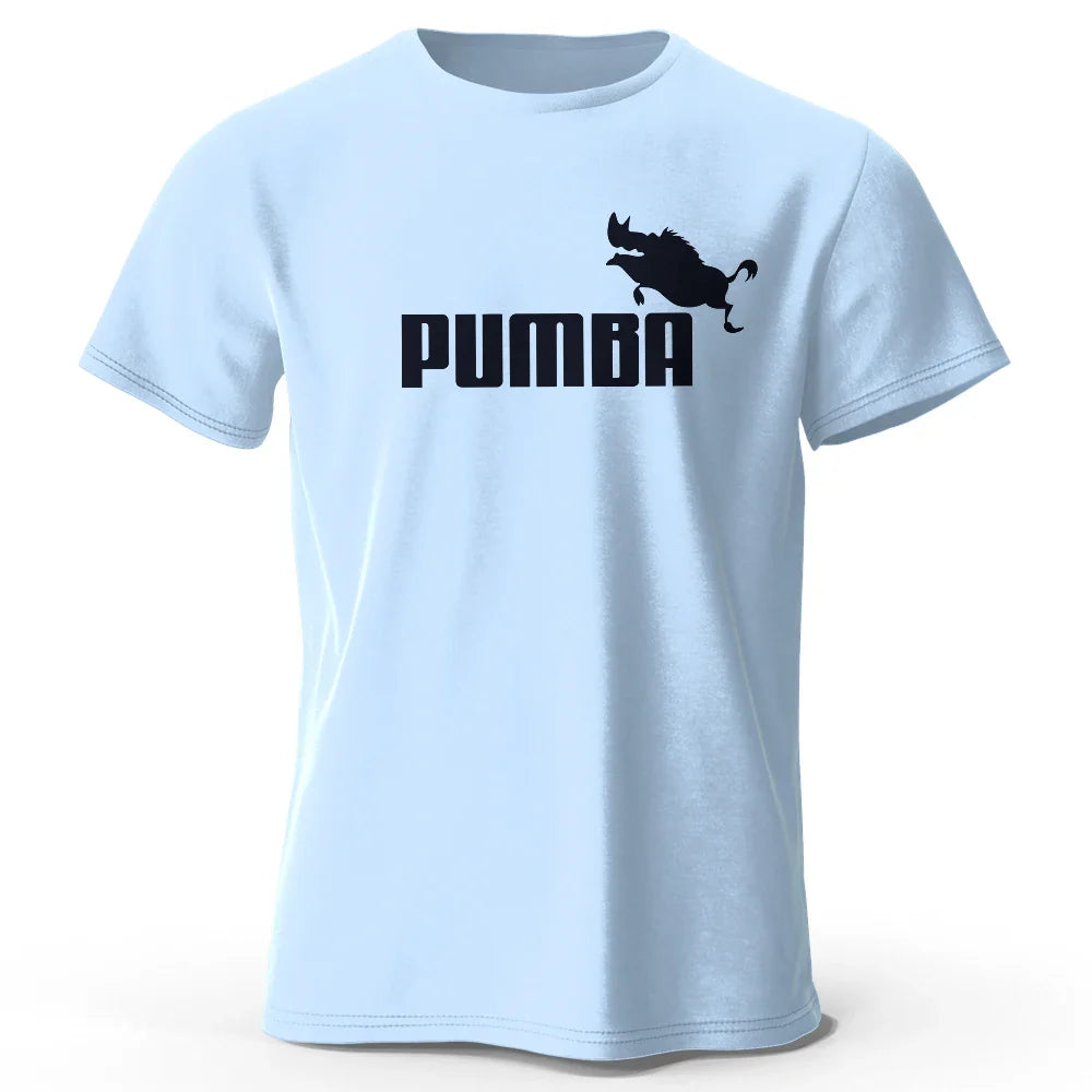 Casual Oversized Men's T-shirt Joke The Pumba Printed Men's T-Shirt 100% Cotton Oversized Funny Graphic Tees for Men Summer Tops