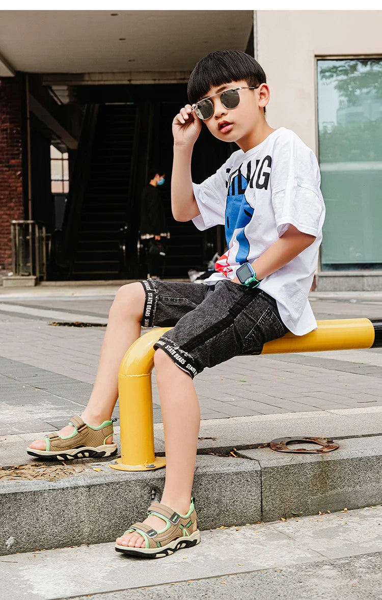 Children Sandals 2026 Summer Children's Sandals Boys Primary School Students Comfortable Soft Bottom Kids Sandals Comfortable