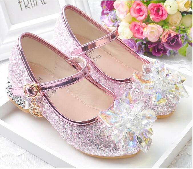 Flower Children's Shoes Beach Princess Girl Shoes For Kids Glitter Wedding Party Shoes Infantil Chaussure Enfant