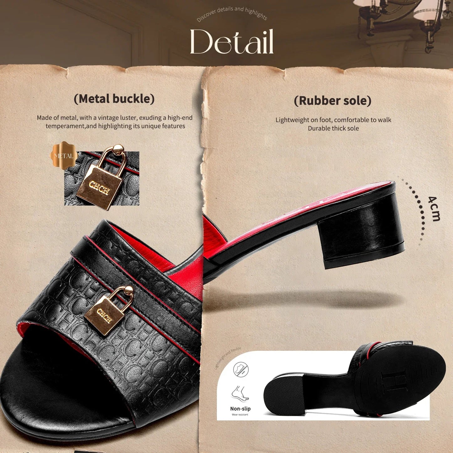 Women's Outdoor Sandals Simple and Comfortable Classic Style Fashion Summer Ladies Slippers Low Heel  Retro Versatile