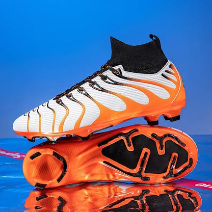 Men Match Football Boots Sport Training Long Spikes FG/TF Boys Cleats Outdoor Soccer Shoes Non Slip Indoor Futsal Comfortable