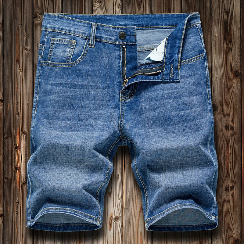 4 Model Classic Style Men's Slim Denim shorts Summer New Business Fashion Thin Stretch Short Casual Pants Male