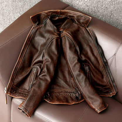 Jacket Vintage  Coat Man Slim Fashion Biker Clothing Asian Size S-6XL M697 Dropshipping