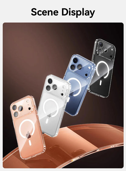 Magnetic Case For iPhone 17 Pro Max Case Anti Yellow Transparent Cover For iPhone 17 Pro Max Wireless Charger Thin Cover