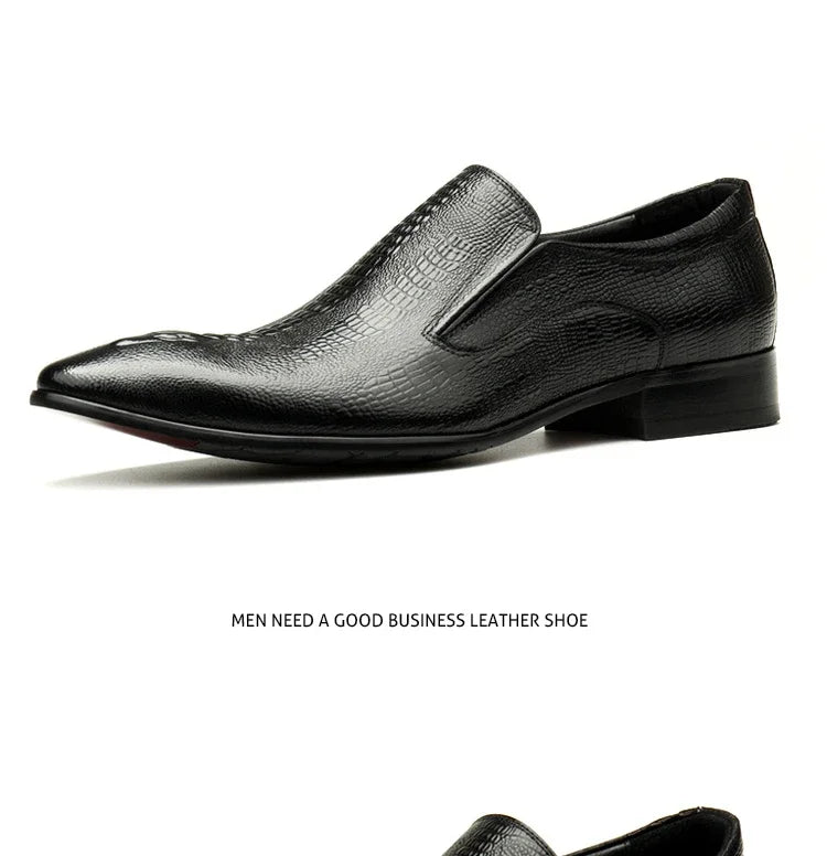 Handmade Mens Wedding Oxford Shoes Black Blue Genuine Leather Flat Dress Shoes Crocodile Pattern Summer Business Formal Loafers
