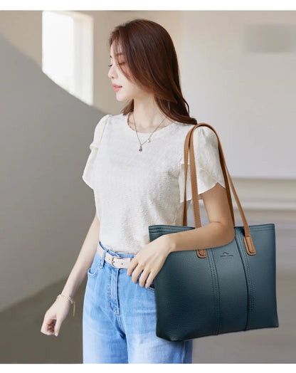 Genuine Brand Women Bags Designer High Quality Soft Leather Large Women 2024 Shoulder Bag Messenger Handbag Shopping Messenger