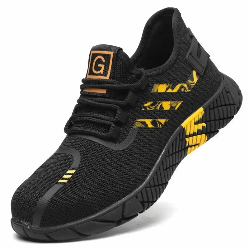 Work Sneakers Men's Safety Shoes Construction steel toe work Shoes Safety boots Men's shoes Puncture proof work summer Kevlar