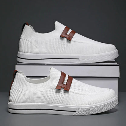 New Fashion Men Casual Shoes Lightweight Breathable Outdoor Walking Sports Shoes Driving Shoes Men Flat Canvas Shoes Large Size