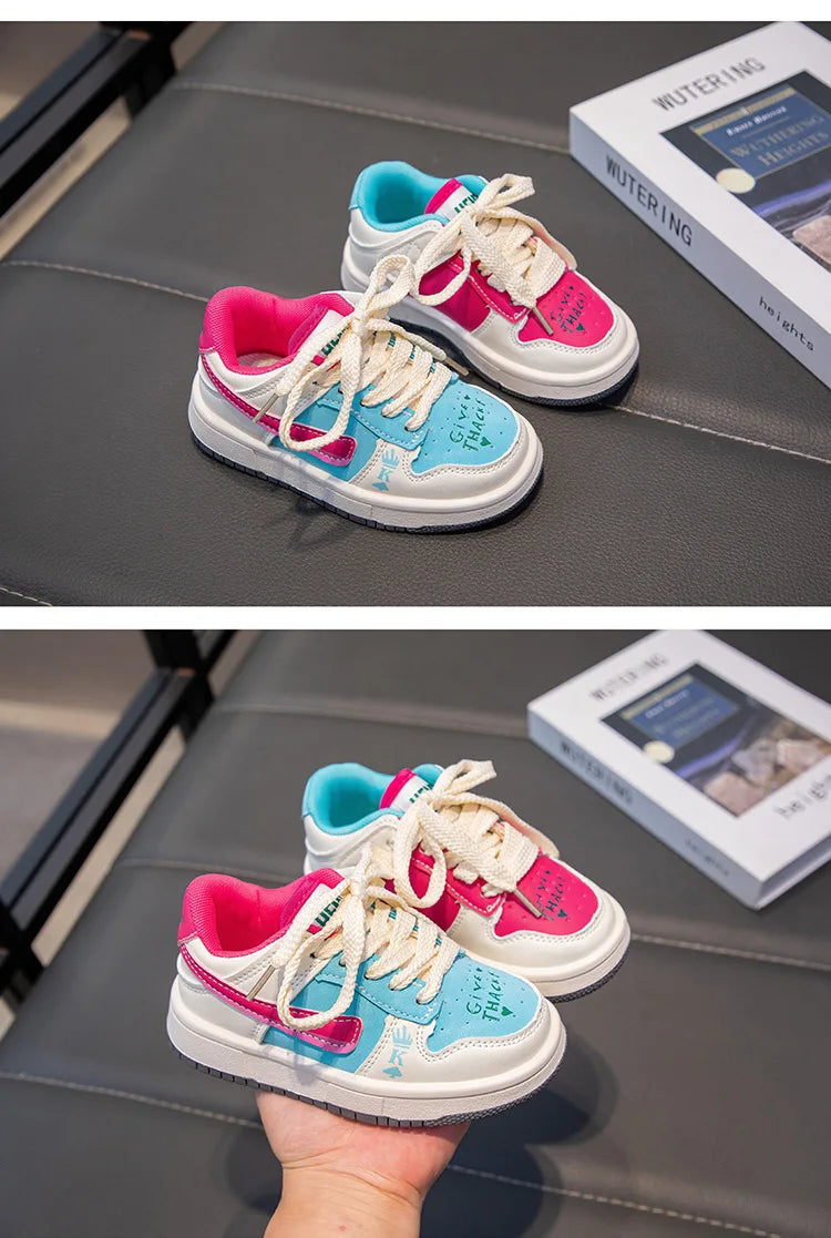 New Children Casual Shoes Four Seasons Kids Single Sneaker Mandarin Ducks Basketball Sports Shoes Boys Girls Sneaker Board Shoes