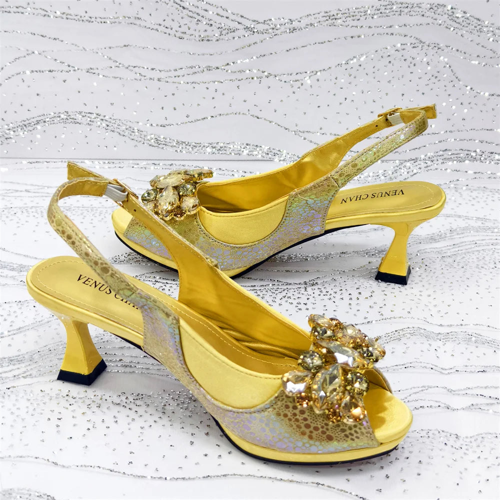 2026 New INS Style Green Elegant High Heels & Matching Bag Set for Women – Popular Nigerian Designer Shoes for African Ladies