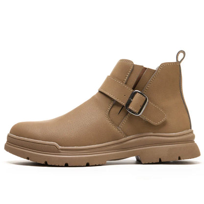 Unisex Steel Toe Waterproof Safety Boots Rubber Sole Anti-smash Anti-puncture Non-slip Durable Work Shoes Comfort Breathability.