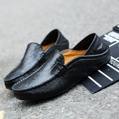 Summer Fashion Men Loafers Italian Casual Luxury Brand Men Shoes Genuine Leather Moccasins Light Breathable Slip on Boat Shoes