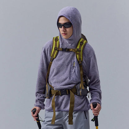 All Season 190g Ultra-light Breathable Thermal Hoodie, Urban Outdoor Techwear Mid-layer with Thumbholes & Zip Pocket