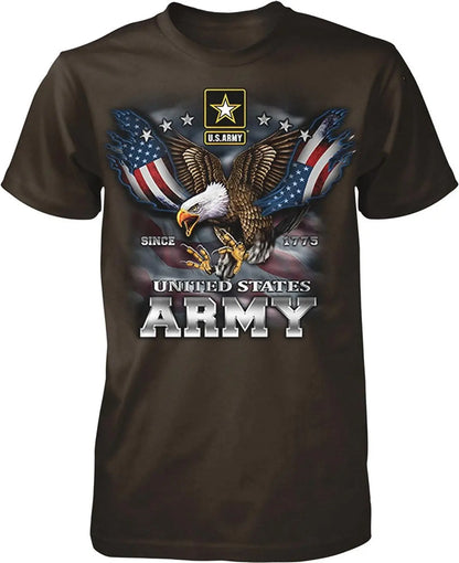 US Army Since 1775 Eagle USA American Flag Wings Men's T-Shirt wholesale cheap graphic t shirts 2024 streetwear t-shirts
