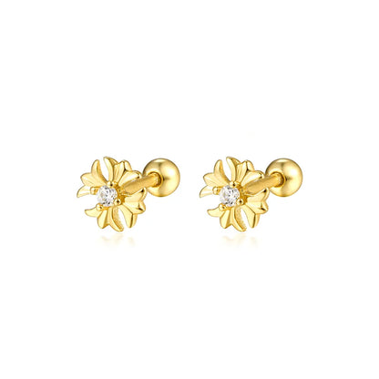 925 Sterling Silver Fashion Love Butterfly Romantic Star Crown Screw Stud Earrings for Women Ear Bone Piercing Jewelry