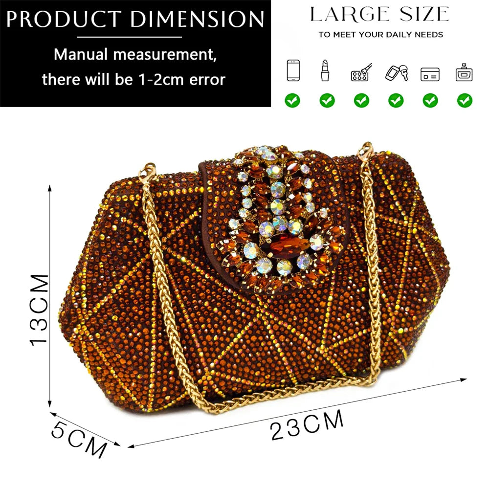 INS Style Green Party Shoe and Bag Set in Women Pointed-Toe Rhinestone High Heels Elegant African Ladies Shoes