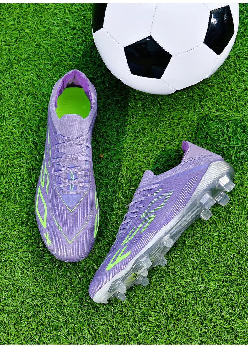 F50+ High Quality Mens Football Boots Boys Training Studded Fast Soccer Cleats Outdoor Non Slip Football Shoes Chuteira Campo