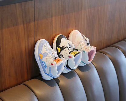 Children Tennis Shoes High-top Sports Shoes for Girls Fashion Causal Kids School Boys Basketball Shoes Breathable Soft Sneakers