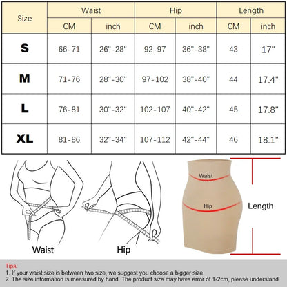 Half Slip Shapewear for Women Under Dresses Built-in Panties High Waist Tummy Control Slips Skirts Butt Lifter Body Shaper Dress