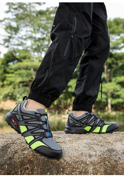 Sapatos de Caminhada Masculinos e Femininos Impermeáveis para Exteriores Tênis de Treino com Cadarço para Escalada Trekking Tênis de Montanha para Caminhada e Caça Tênis Táticos