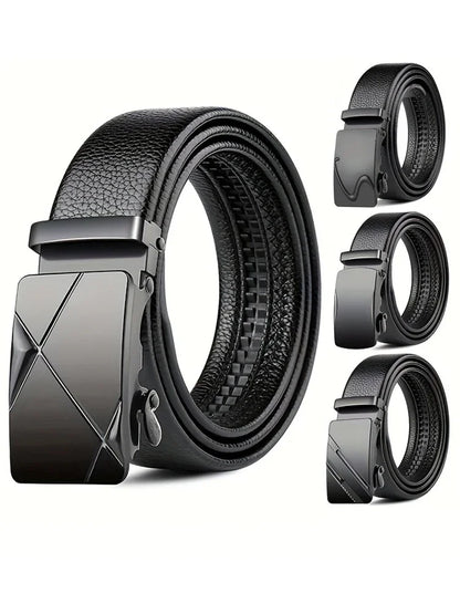 New Men's Belt Casual Fashion Automatic Buckle Business Leather Belts For Men Jeans High Quality Strap Ideal Gift Choice