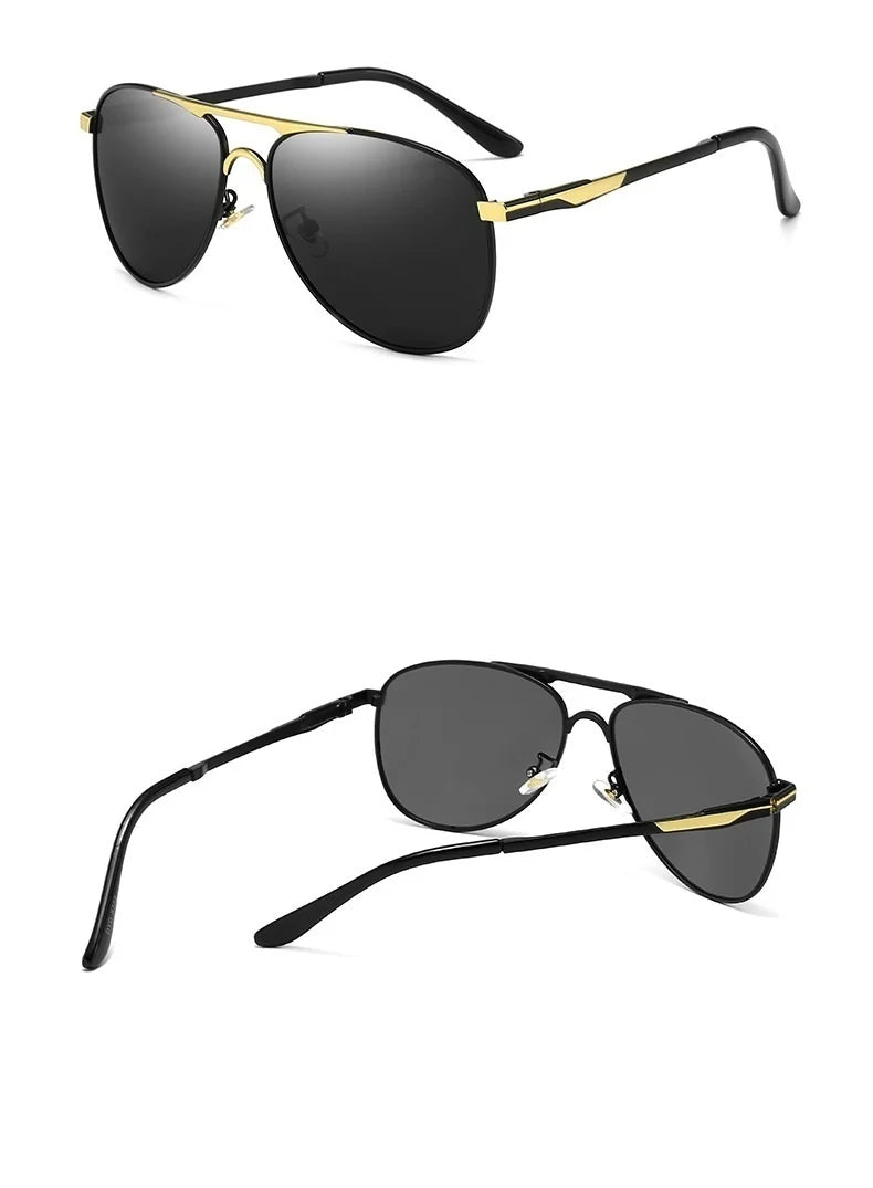 Luxury Pilot Polarized Sunglasses Men Women Driving Fishing Retro Sun Glasses Brand Designer Male Metal Sunglasses For Man UV400