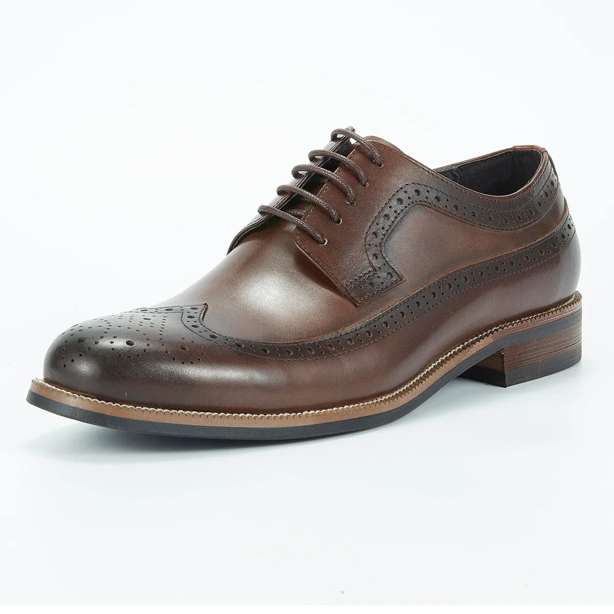 Men's Genuine Leather Business Formal Dress Shoes Classic Office Footwear Breathable Soft Leather Lined Slip-On Work Shoes