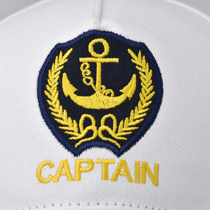 Men Women Baseball Caps Nautical Marine Sailor Navy Captain Hats Adjustable Cotton Hat for Party Performance Costume Cosplay Y2K