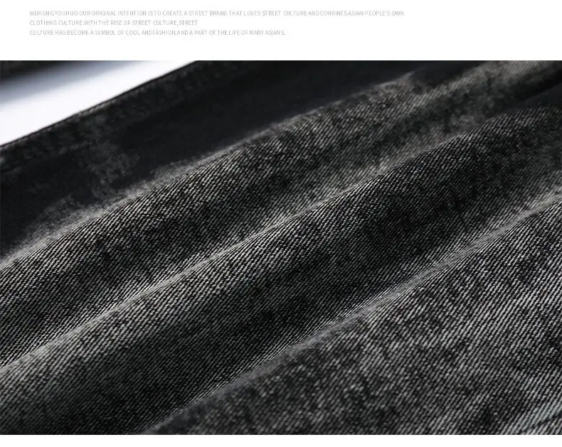Autumn Men's Baggy Wide Leg Men's Jeans High Street Style Dyed Denim Casual Straight Neutral Wind Baggy Jeans Fashion Versatile