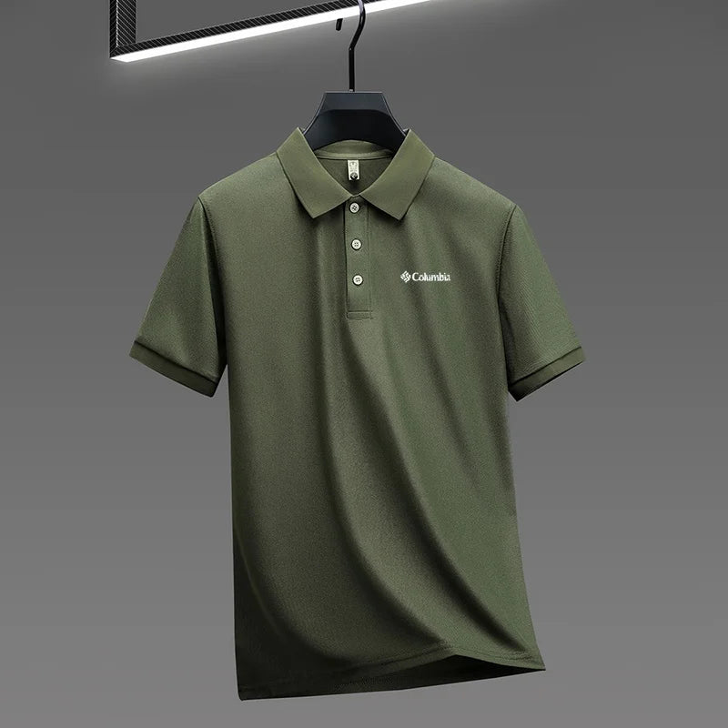 High End Brand New Men's Lapel Polo Shirt Summer Exquisite Letter Print Short Sleeve T-Shirt Business Leisure Fashion Men's Wear