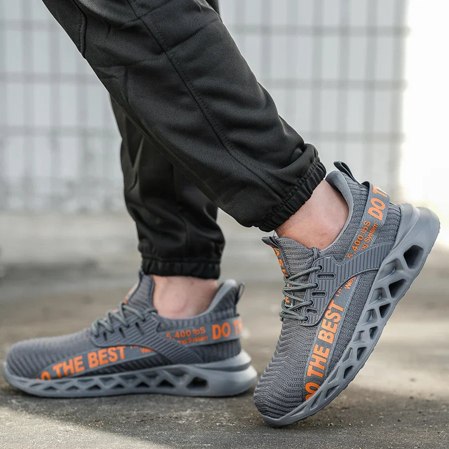 Indestructible Steel Toe Shoes for Men Women Anti-Puncture Work Shoes Comfortable Breathable Work Safety Protective Sneakers