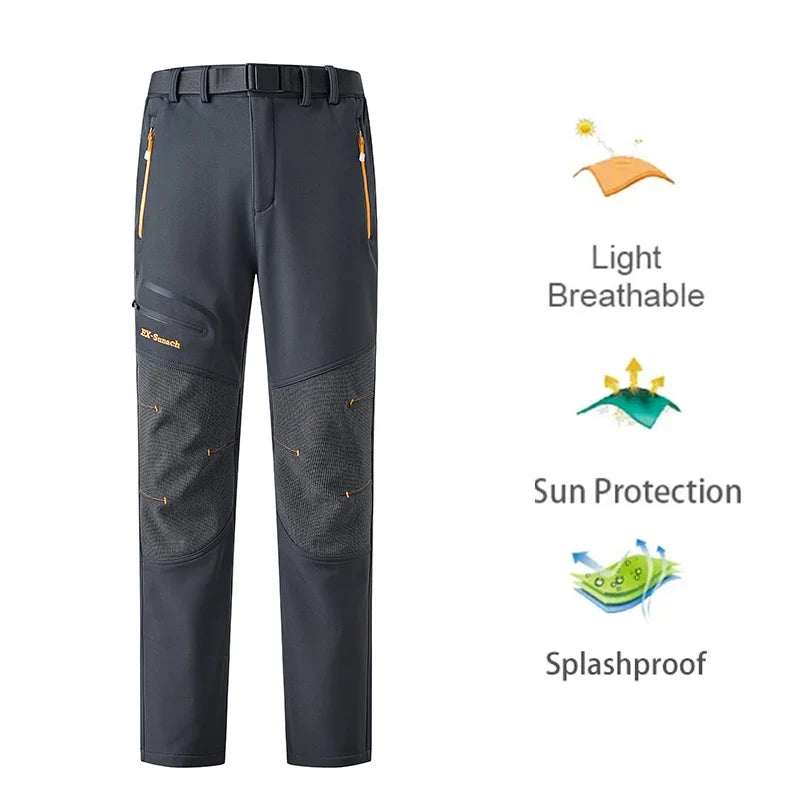 New Men Summer Sports breathable Pants Hiking Trousers Camping Splash Prevention Quick Dry UV Resistant Elastic Thin