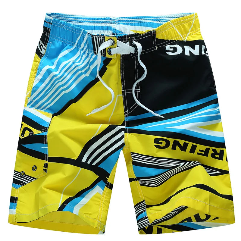 Summer Men's Beach Shorts Printing Casual Loose Hawaii Quick Dry Board Shorts Bermuda Surf Board Shorts Mens Short Pants