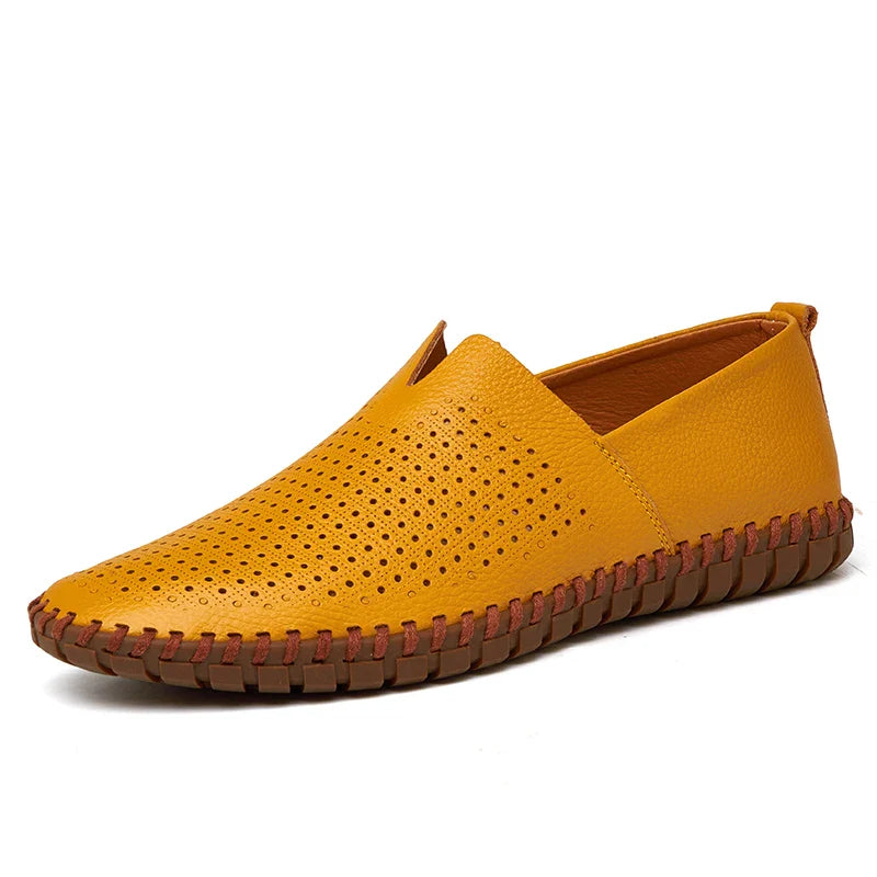 Fashion Men's Driving Shoes Handmade Leather Men Loafers Soft Breathable Men's Casual Shoes