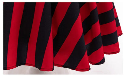 3-10 years old new Halloween party cosplay movie girl princess dress striped long-sleeved lace dress Disguise Clothes Pirate Cos