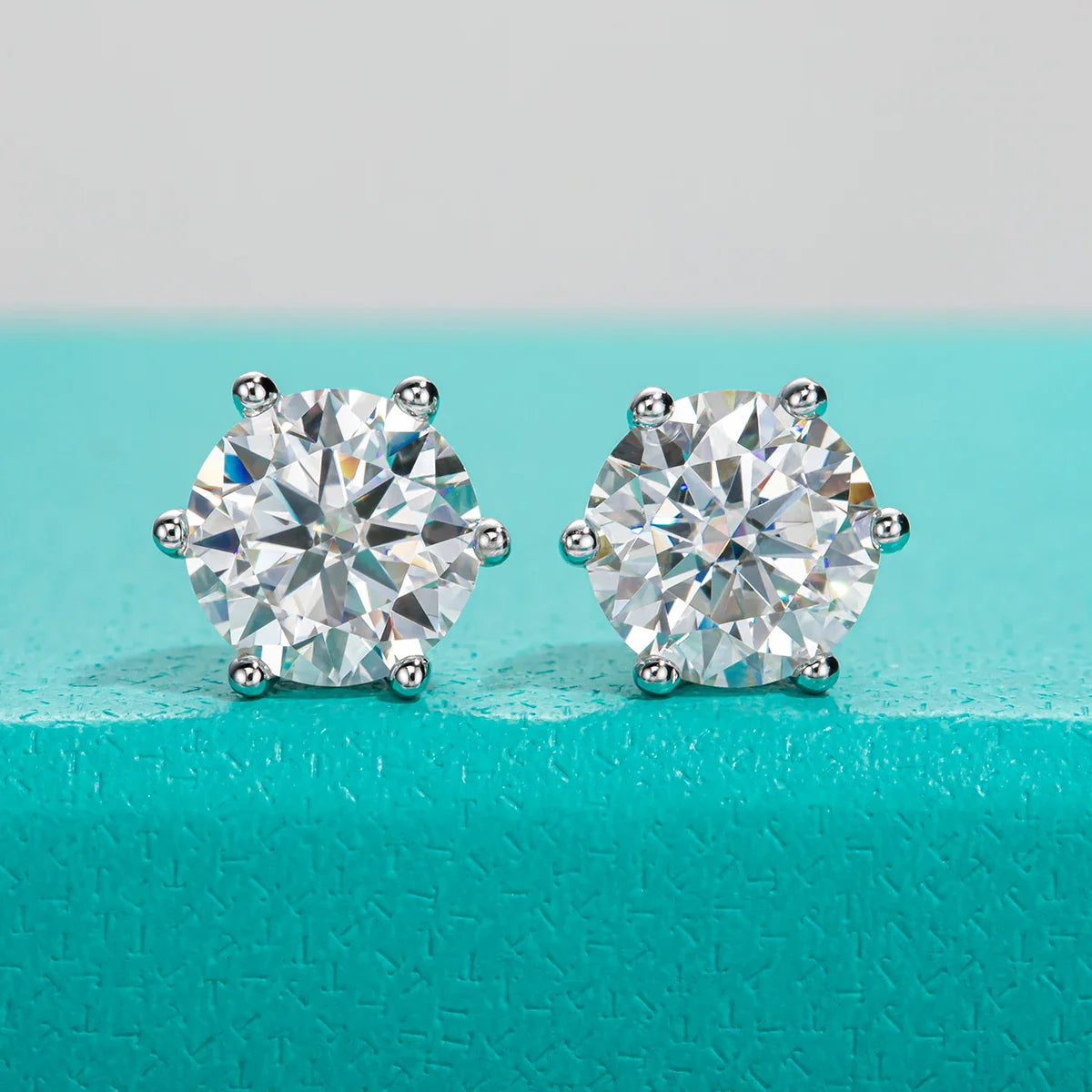 4/2/1ct Total Moissanite Stud Earrings 925 Sterling Silver Certificate Moissanite Earrings Jewelry Making Supplies