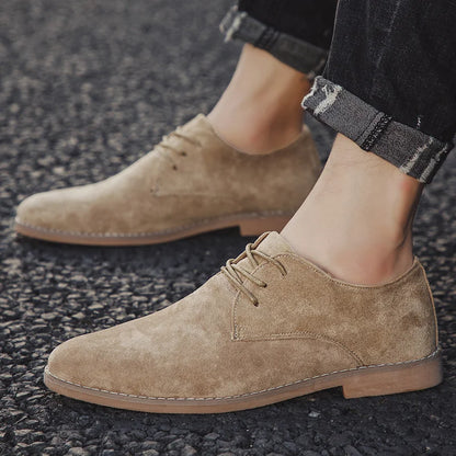 Sapatos Masculinos Derby de Luxo, Sapatos de Couro de Camurça de Alta Qualidade para Homens, Sapatos Casuais de Negócios, Sapatos de Amarrar Masculinos para Festas e Casamentos, Tamanho Grande