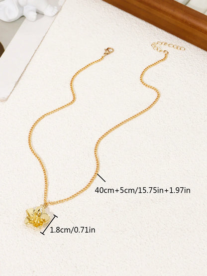 Vintage Shiny Shell Starfish Pendant Necklace for Women Simple Multilayer Thin Chain Choker Bridal Neck Jewelry