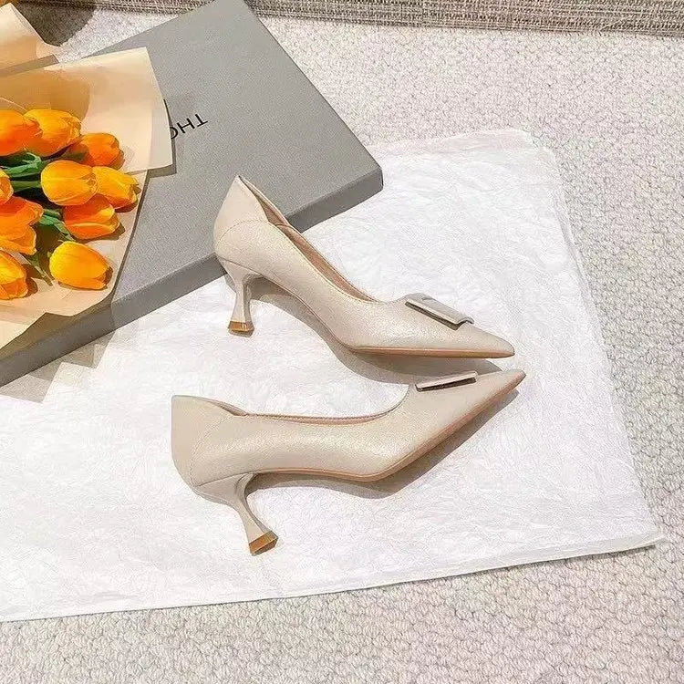 New style comfortable and versatile fairy-style suit light professional fashion with small skirt ladies high heels