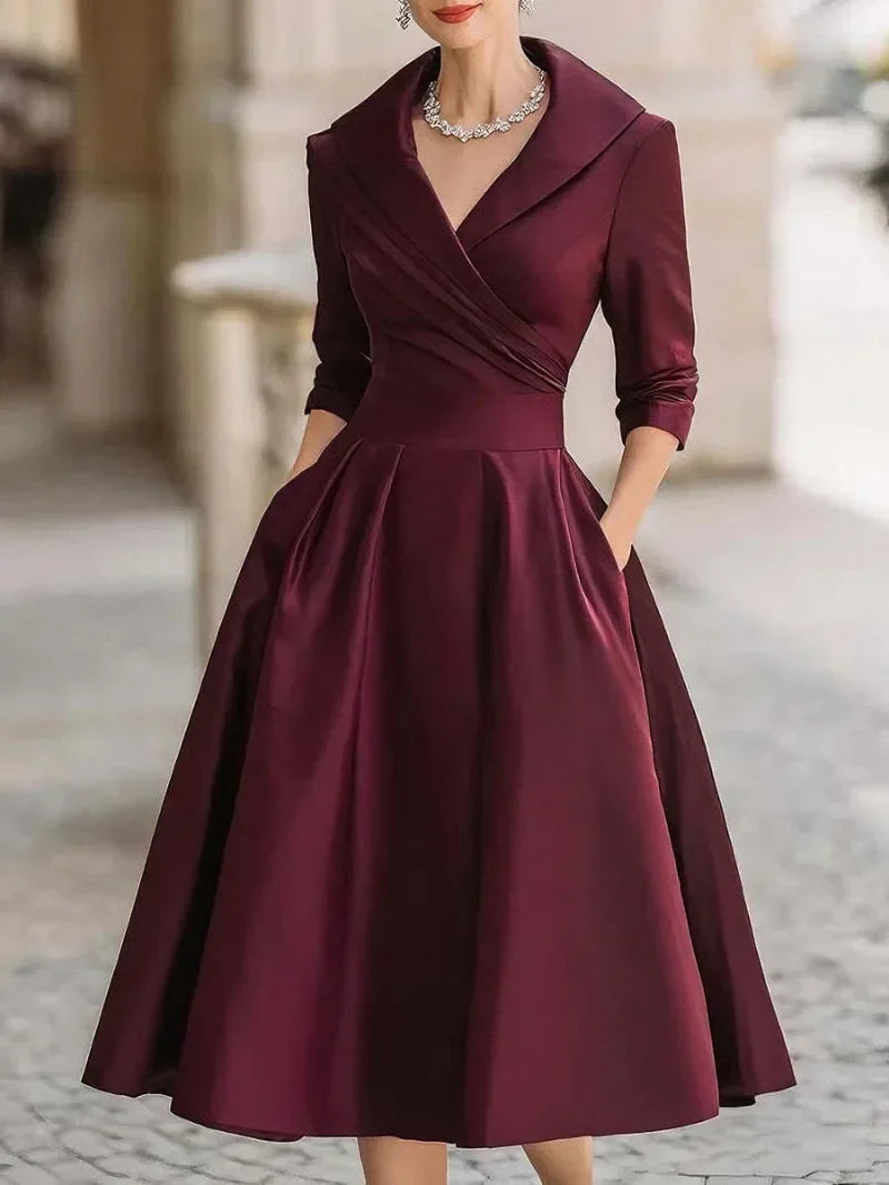 Women's Short-Sleeved Chiffon Evening Dress, Female Party Dress, Monochromatic, Bohemian, Long, Elegant, New, 2022