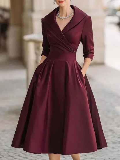 Women's Short-Sleeved Chiffon Evening Dress, Female Party Dress, Monochromatic, Bohemian, Long, Elegant, New, 2022