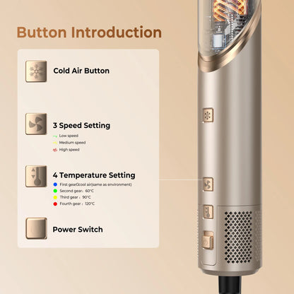 Hair Dryer 8 in 1 Hair Styler Tools Complete Set Salon Brushless Motor 110000rpm Professional Blower Dryerr With Comb