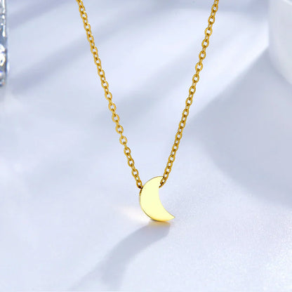 Heart Star Moon Pendant Necklaces Tiny Charms Stainless Steel Choker Women/Girls Y2K Sweater Boho Jewelry Collares