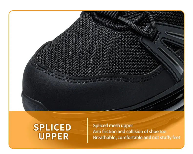 Men Work Safety Shoes Anti-smashing Steel Toe Cap Working Boots Construction Indestructible Work Soft-Soled Sneakers Men Shoes