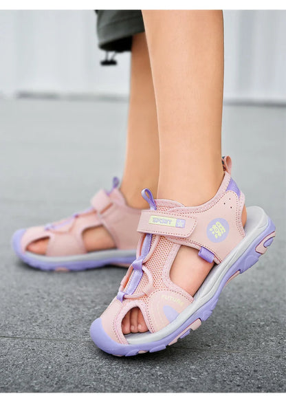 Summer Beach Shoes Kids Closed Toe Anti-collision Sandals Breathable Children Casual Walking Sandals For Boys And Girls