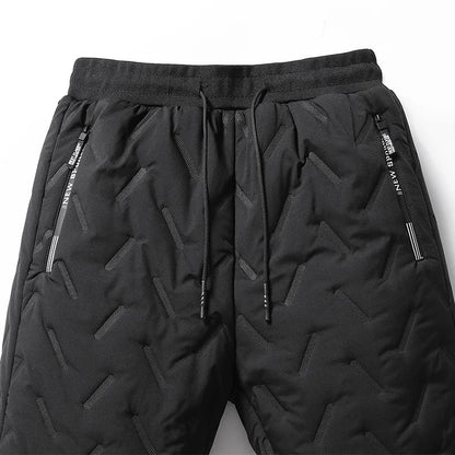 Winter Sweatwear Men Plush Thick Fleece Sweatpant Lambswool Thermal Trousers Casual Pants Waterproof Windproof Warm Cotton Pants
