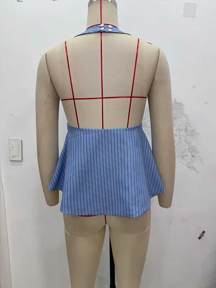 Women Summer Halter Camis Tank Tops 2025 Fashion Sweet Strapless Bow Female Elegant Street Backless Top Clothing