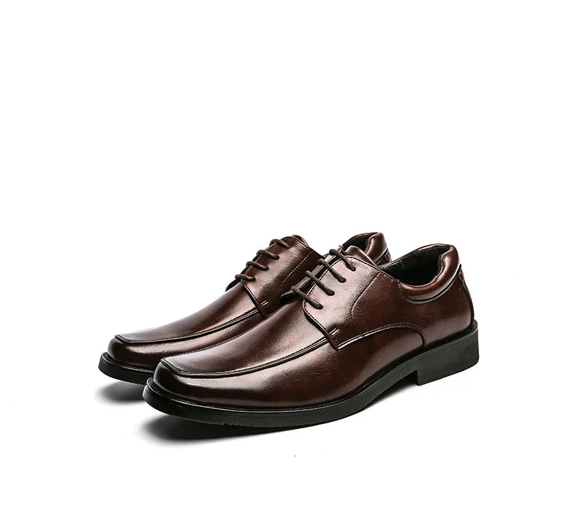 Men's Dress Shoes Classic Formal Leather Shoes For Men Square Toe Social Casual Business Shoes Man Party Wedding Leather Men