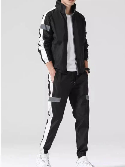 Sports Suit Men's Spring and Autumn Casual Running Sportswear Cardigan Casual Sweater Three-piece Suit